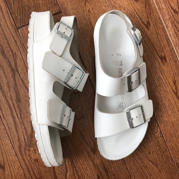 birkenstock milano white leather